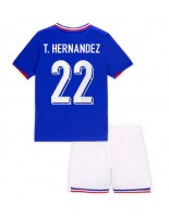 Francie Theo Hernandez #22 Domácí dres pro děti ME 2024 Krátký Rukáv (+ trenýrky)